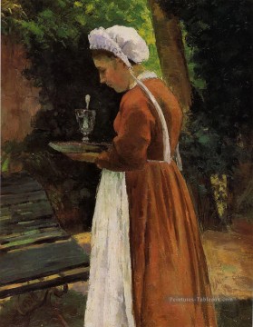 la servante 1867 Camille Pissarro Peinture à l'huile